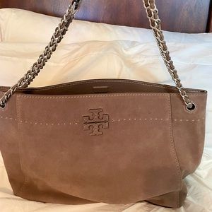 Tory Burch McGraw Suede Chain Shoulder Tote